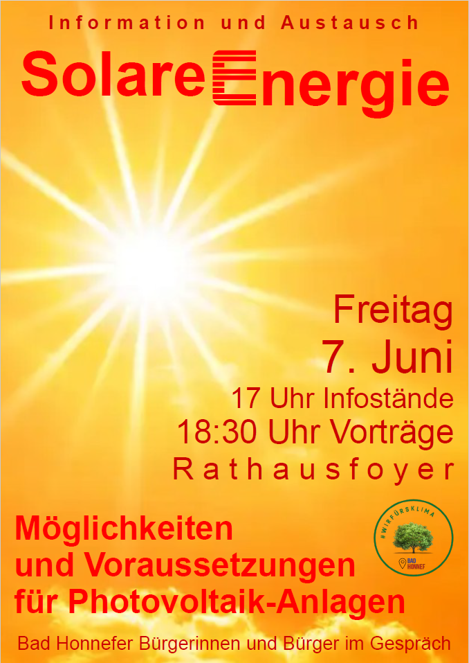 Veranstaltungsposter Solare Energie